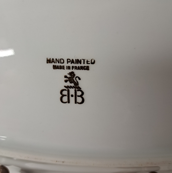 Vintage Birks Handpainted with Gold.Rose. Handmade in France. - Picture 4 of 8